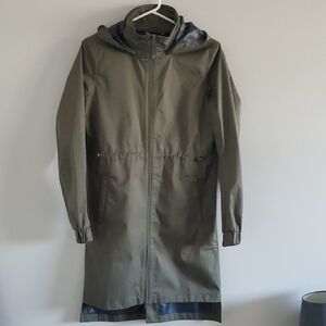 Mondetta Outdoor Project Women's Olive Green Hooded Parka Raincoat Size XS